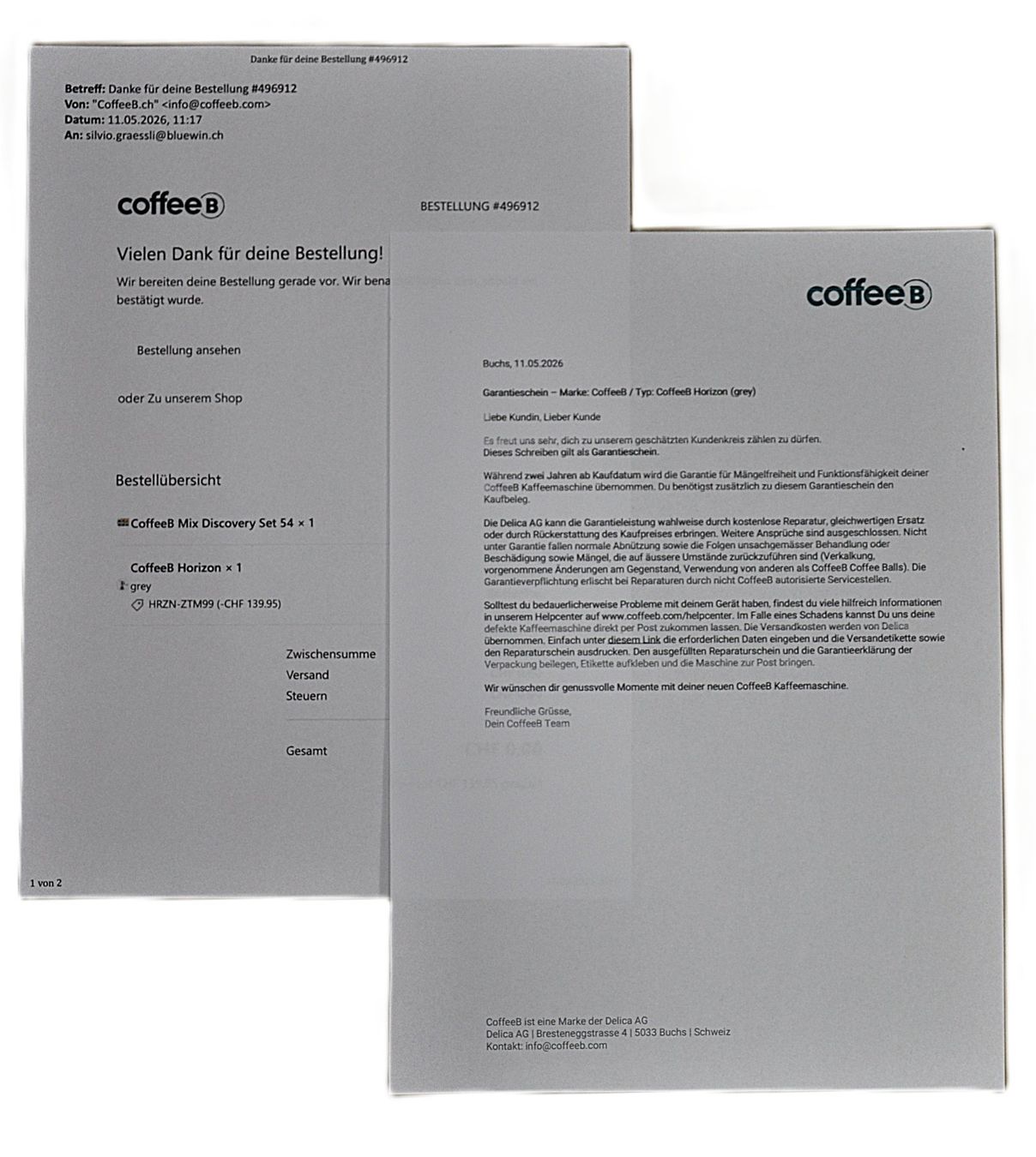 Coffee B Macchine per caffè & Macchine per espresso: Neue Coffee B Kaffeemaschine mit Coffee Balls – Nuovo e nell'imballaggio originale da Grabs venduto da Fadenquarz 4