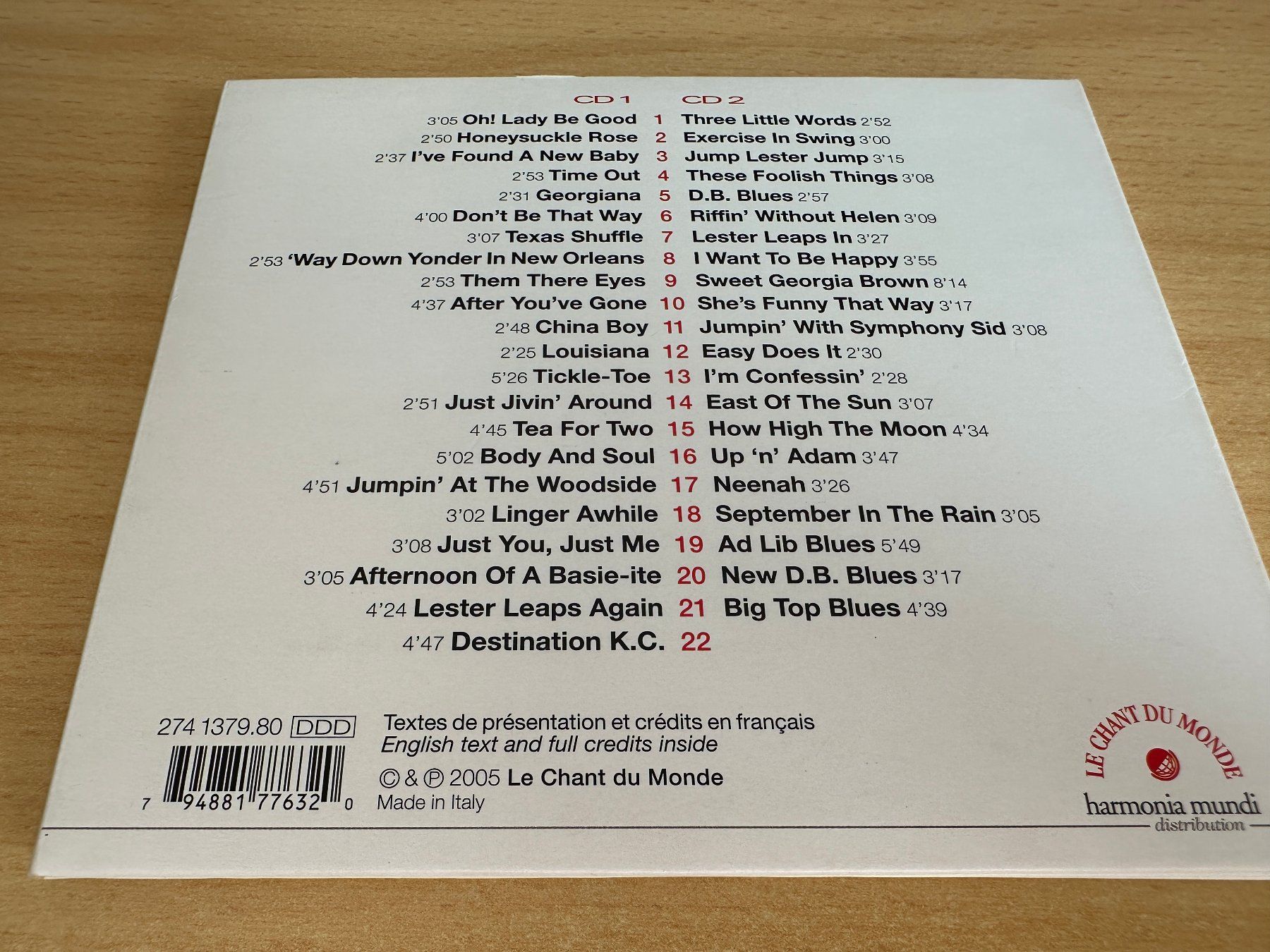 CD: Lester Young – Tickle-Toe - 2 CD – Usato da Rikon im Tösstal venduto da Alpenmutz 1