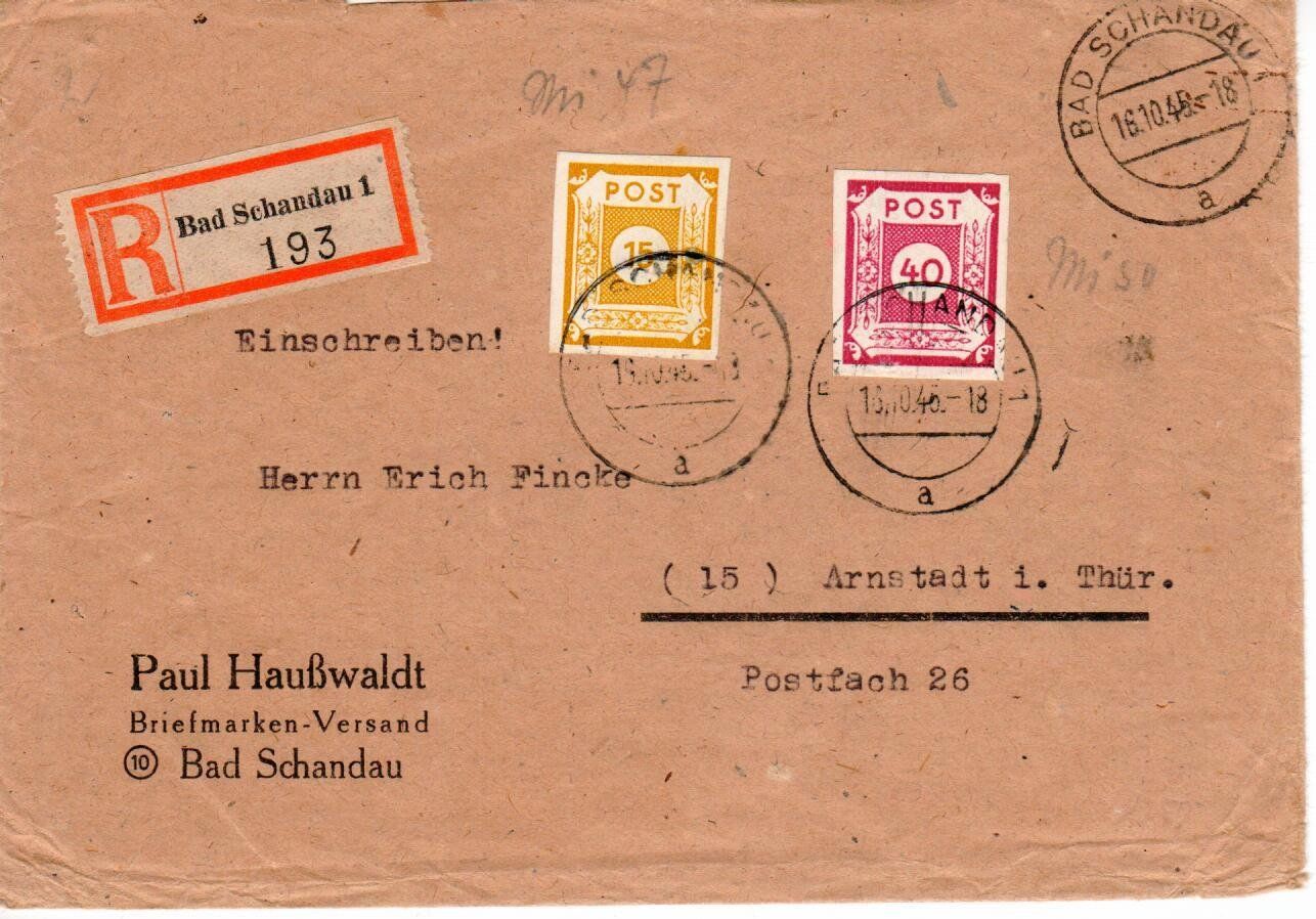 Alle Briefmarken: R - Brief Bad Schandau 1945 – Gebraucht aus Wolhusen von Curver9