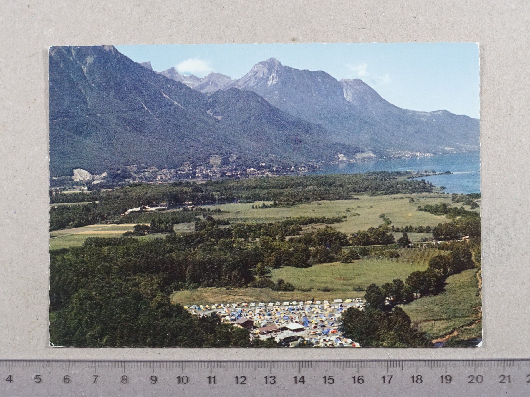 Cartoline postali: Noville VD, Camping "Les Grangettes", 1970 – Usato da Lenzburg venduto da fh1