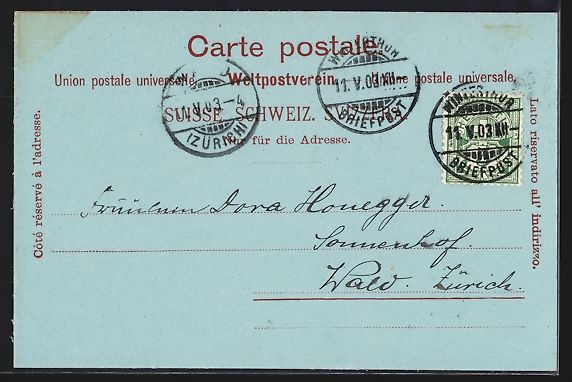 Cartoline postali: Mondschein-AK Winterthur, Museumstrasse  – Usato da Berlin venduto da bartko-reher 1