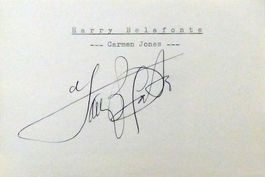 Harry Belafonte (1927-2023) Schauspieler - Autogramm