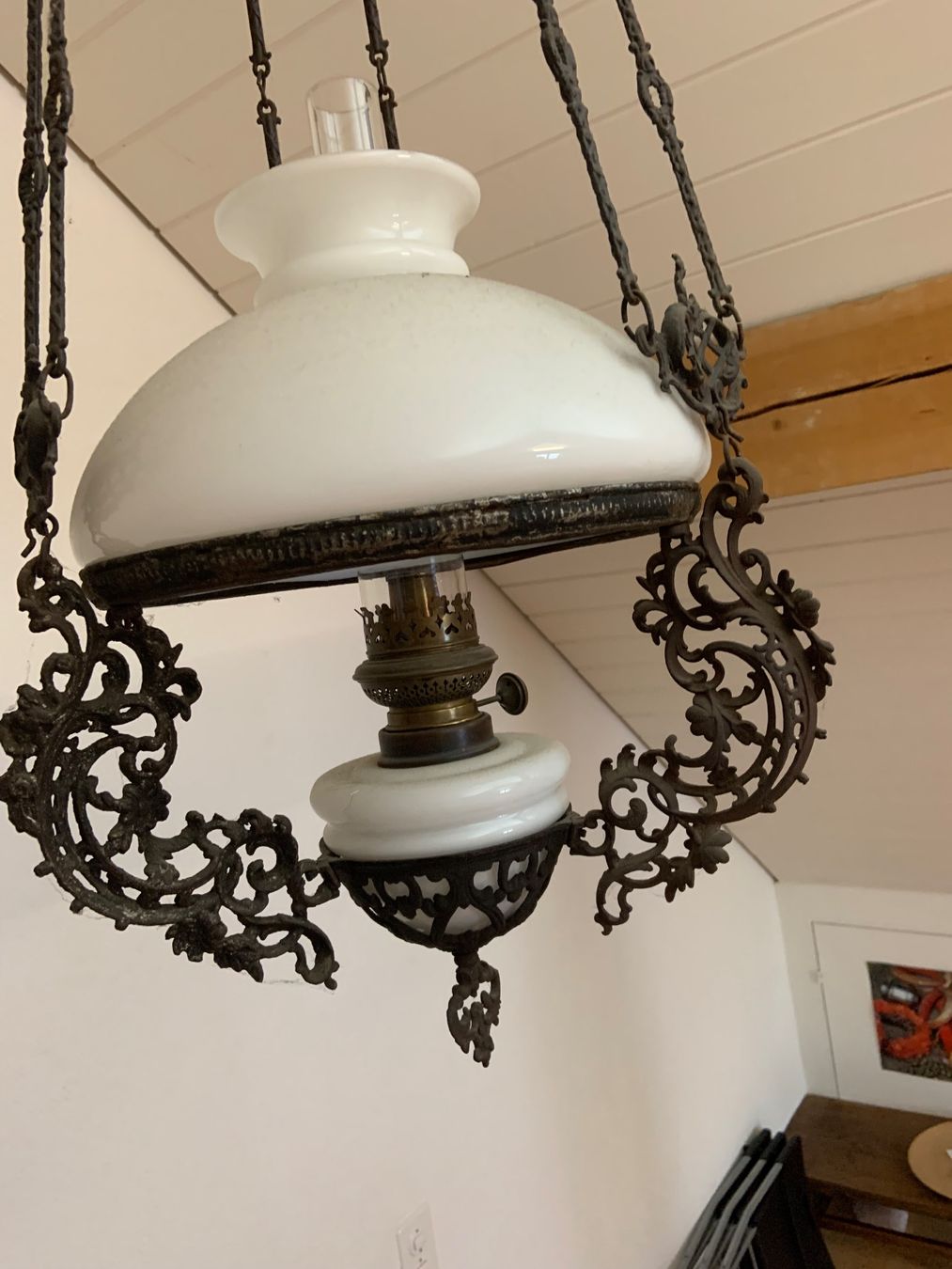 Lampade: Petroleum Hängelampe antik – Usato da Kerns venduto da kathia08 4