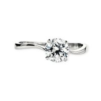 Verlobungsring 1.01ct natürlicher Diamant, 14k Weissgold