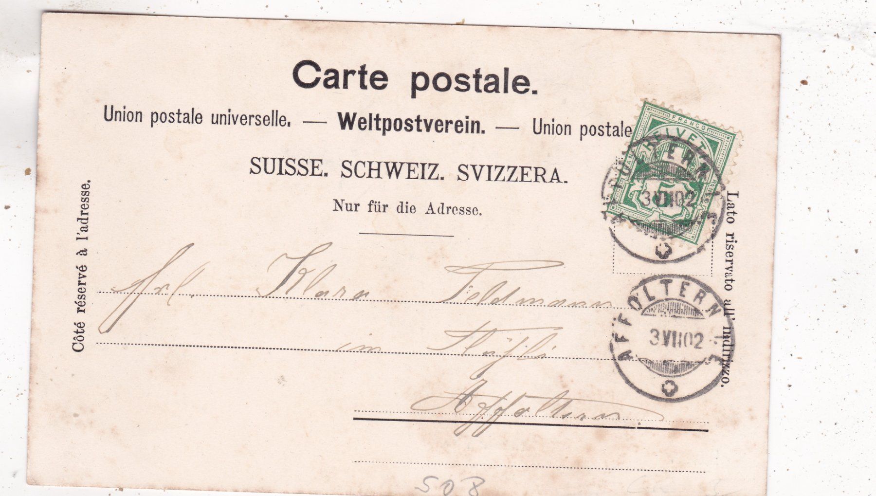 Ansichtskarten: Davos Frauenkirche 1902 – Gebraucht aus Herisau von Lisegrat2008 1