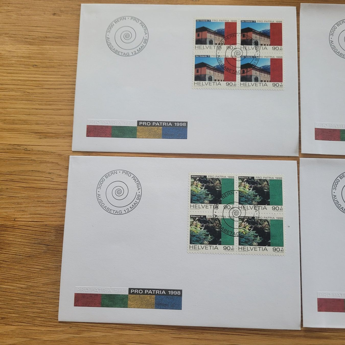 Tutti i francobolli: Lot FDC Pro Patria Bloc De 4 – Usato da Biel/Bienne venduto da Destockweb 1