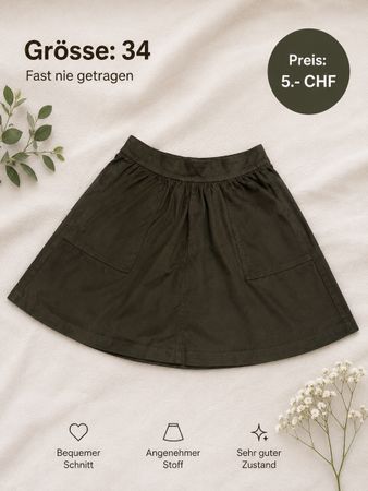  Rock dunkelgrün Grösse 34 fast nie getragen