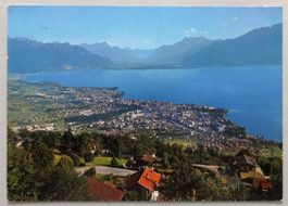 Du Mt. Pèlerin, vue s/Vevey, La Tour-de-Peilz, Lac Léman