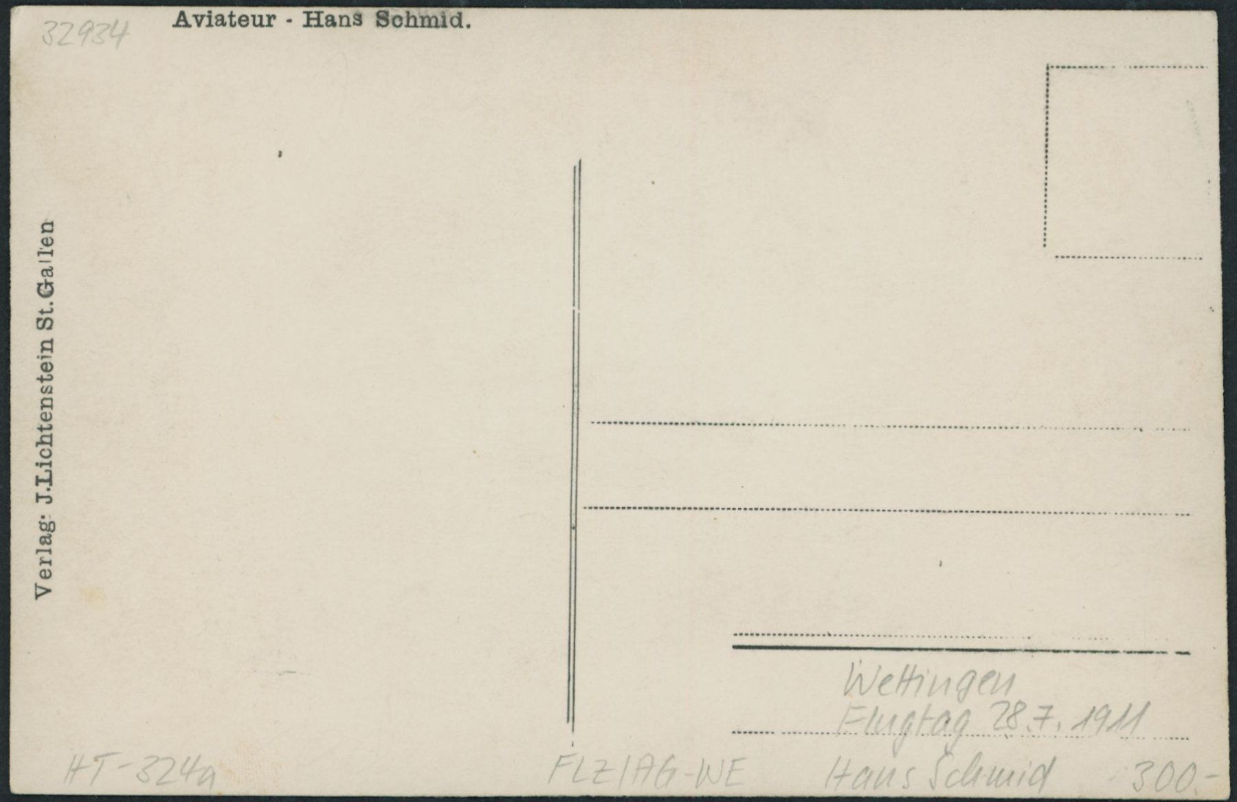 Cartoline postali: AG Wettingen - Flugtag 1911 - Flugzeug - H. Schmid – Nuovo (secondo la descrizione) da Schindellegi venduto da masutka7 1