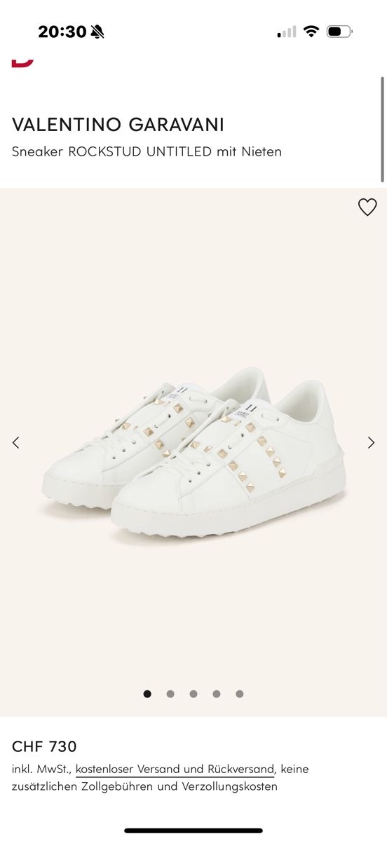 Valentino Scarpe da donna: Valentino Garavani Sneaker Rockstud, Gr. 39 – Usato da Zollikon venduto da snowflake10-