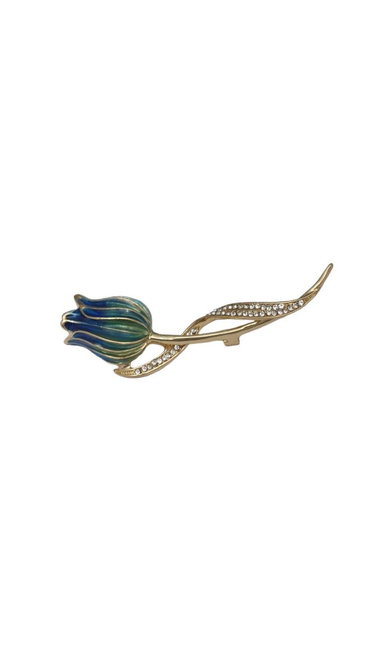 Spille & Fermagli: Brosche Tulpe Blau – Nuovo e nell'imballaggio originale da Zunzgen venduto da WeilerShop 3