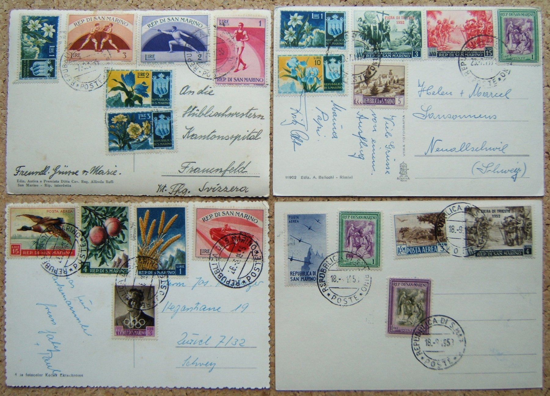 Tutti i francobolli: SAN MARINO LOT FDC / BRIEFE / AK – Usato da Brunnen venduto da Nonne04 4