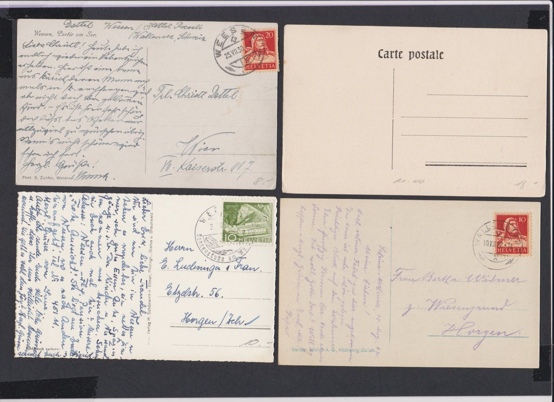 Cartoline postali: Weesen  SG   :   11 alte Ansichtskarten – Usato da Vitznau venduto da Ropaku 1