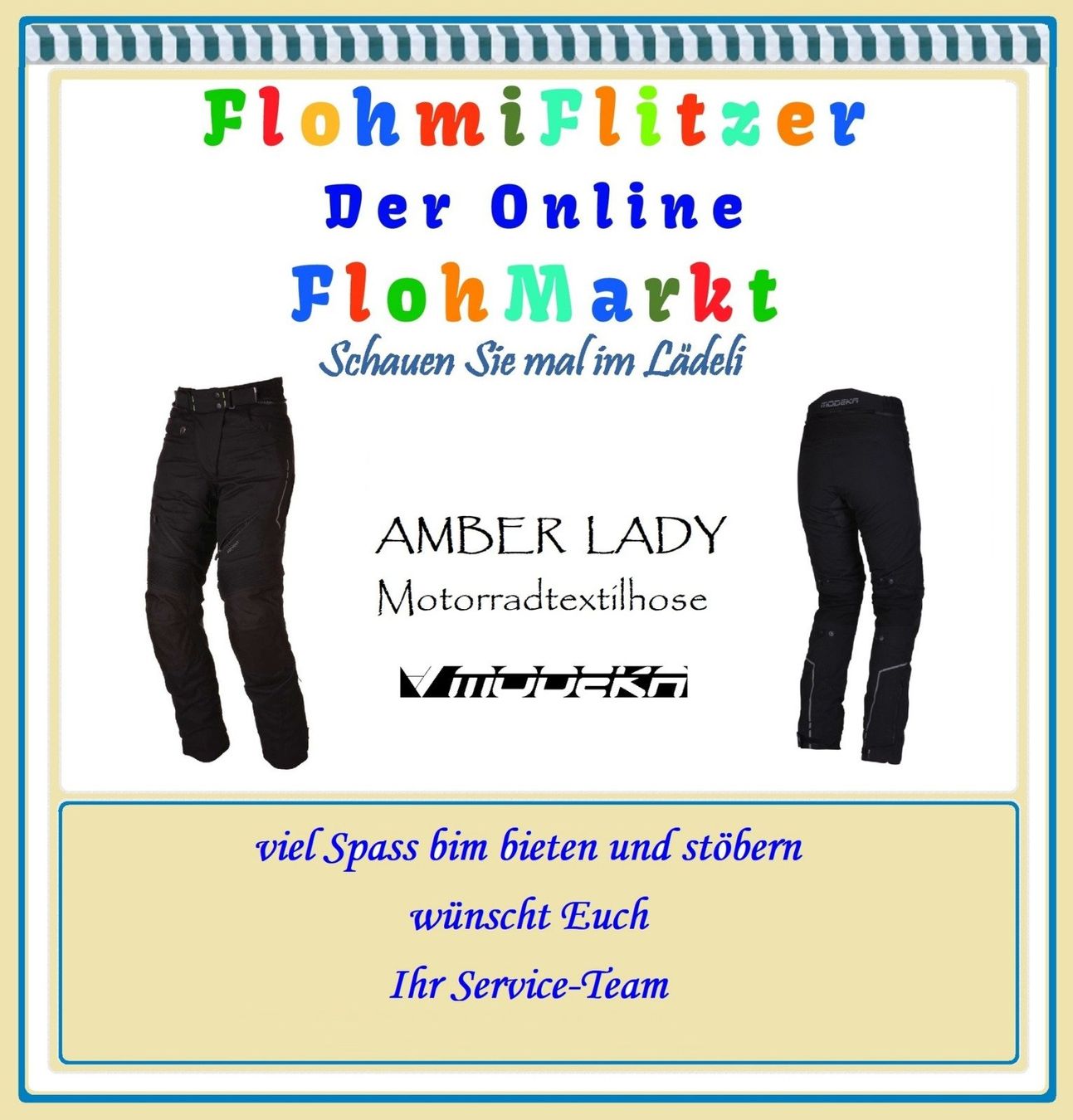 Pantaloni: MODEKA • AMBER LADY • Motorradtextilhose – Nuovo e nell'imballaggio originale da Münchwilen TG venduto da FLOHMIFLITZER