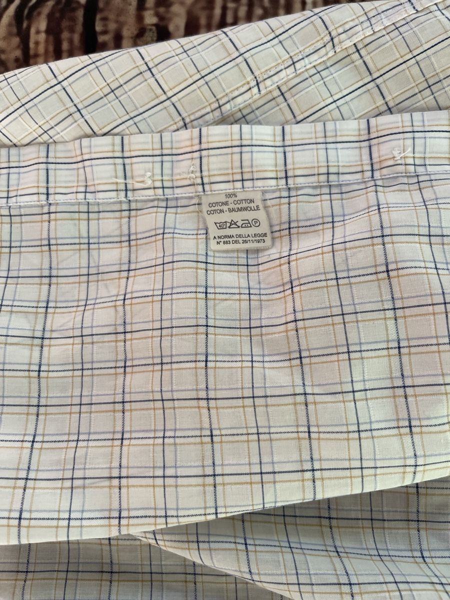 Camicie: Chic Camicia uomo roccobarocco bianca a quadri -L-Tg41 – Nuovo (secondo la descrizione) da Gordevio venduto da LanaZimm 3