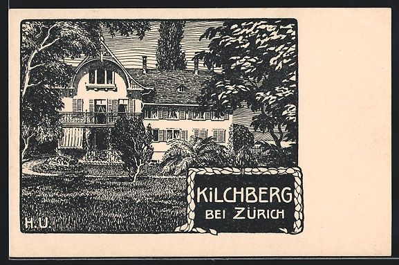 Cartoline postali: Kilchberg, Villa mit Park, Vorderansicht – Usato da Berlin venduto da bartko-reher