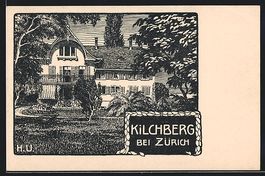 Kilchberg, Villa mit Park, Vorderansicht