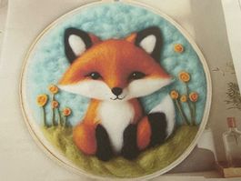Filzen-Wollfilz-Filzmalerei-Stichinseln-Handgemacht-Fuchs