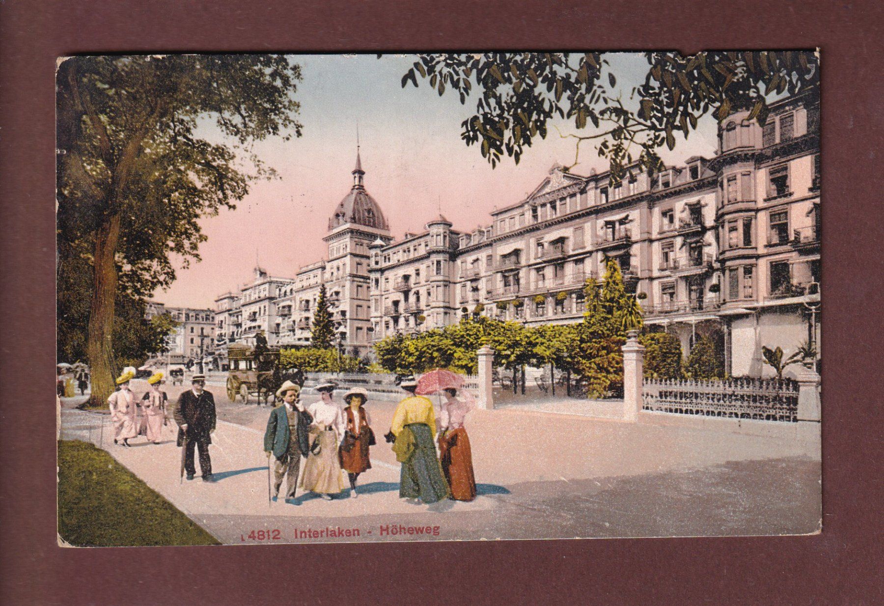 Ansichtskarten: INTERLAKEN - Höheweg - 1912 – Gebraucht aus Pully von nicecards-shop