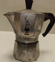 Bialetti Moka Express 2 Tassen Aluminium gebraucht(em80)