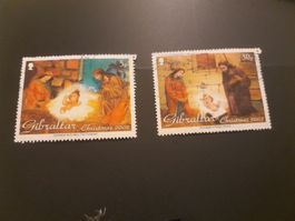 Gibraltar Noël 2002 - 2 Timbres de Collection rares!