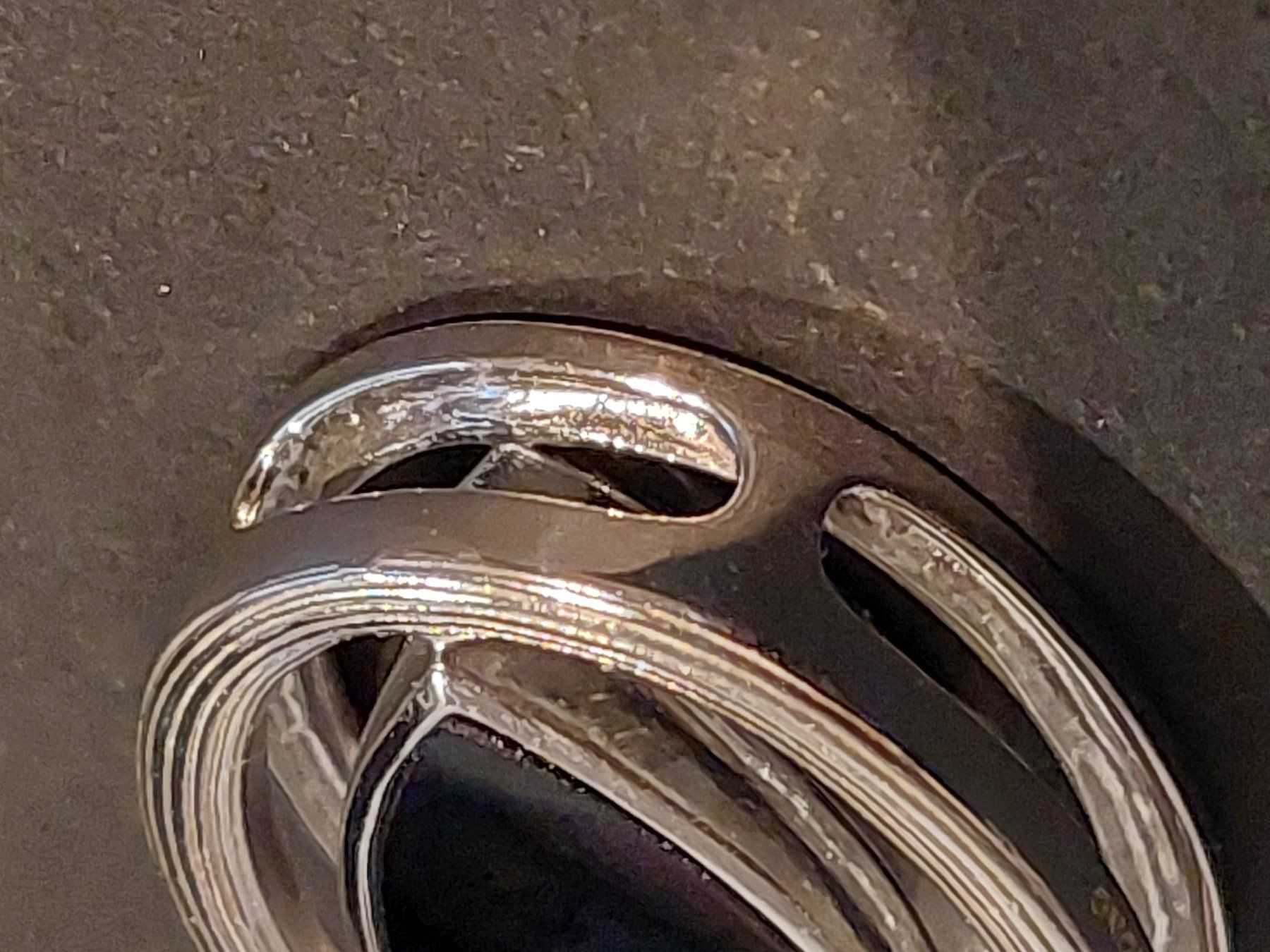 Anhänger: Anhänger, 2-farbig schwarz/rot, Sterlingsilber – Gebraucht aus Obfelden von Kleha 1