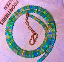 40 Crts Natural Ethiopian Welo Opal Beads Necklace