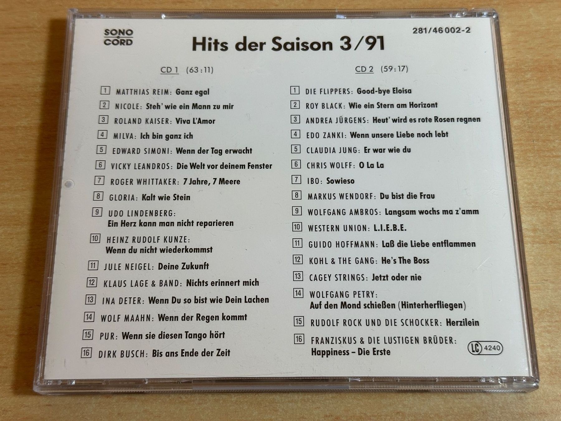 CD: Hits Der Saison 3/91 - 2 CD – Usato da Rikon im Tösstal venduto da Alpenmutz 1