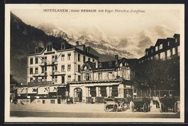 Interlaken, Hotel Merkur mit Eiger, Mön