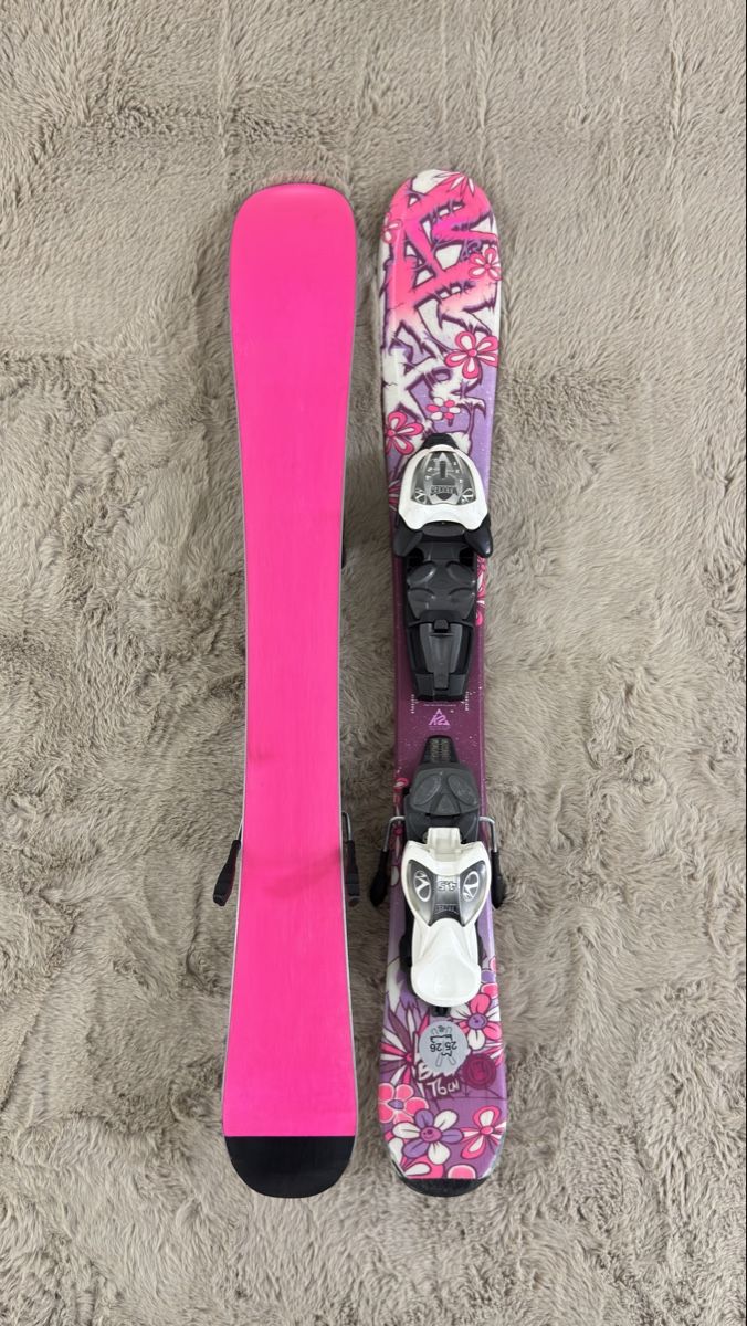 K2 Sci: Kinderski K2 Luv Bug 76 cm mit Marker Bindung rosa – Usato da Dietlikon venduto da Laura-1 4
