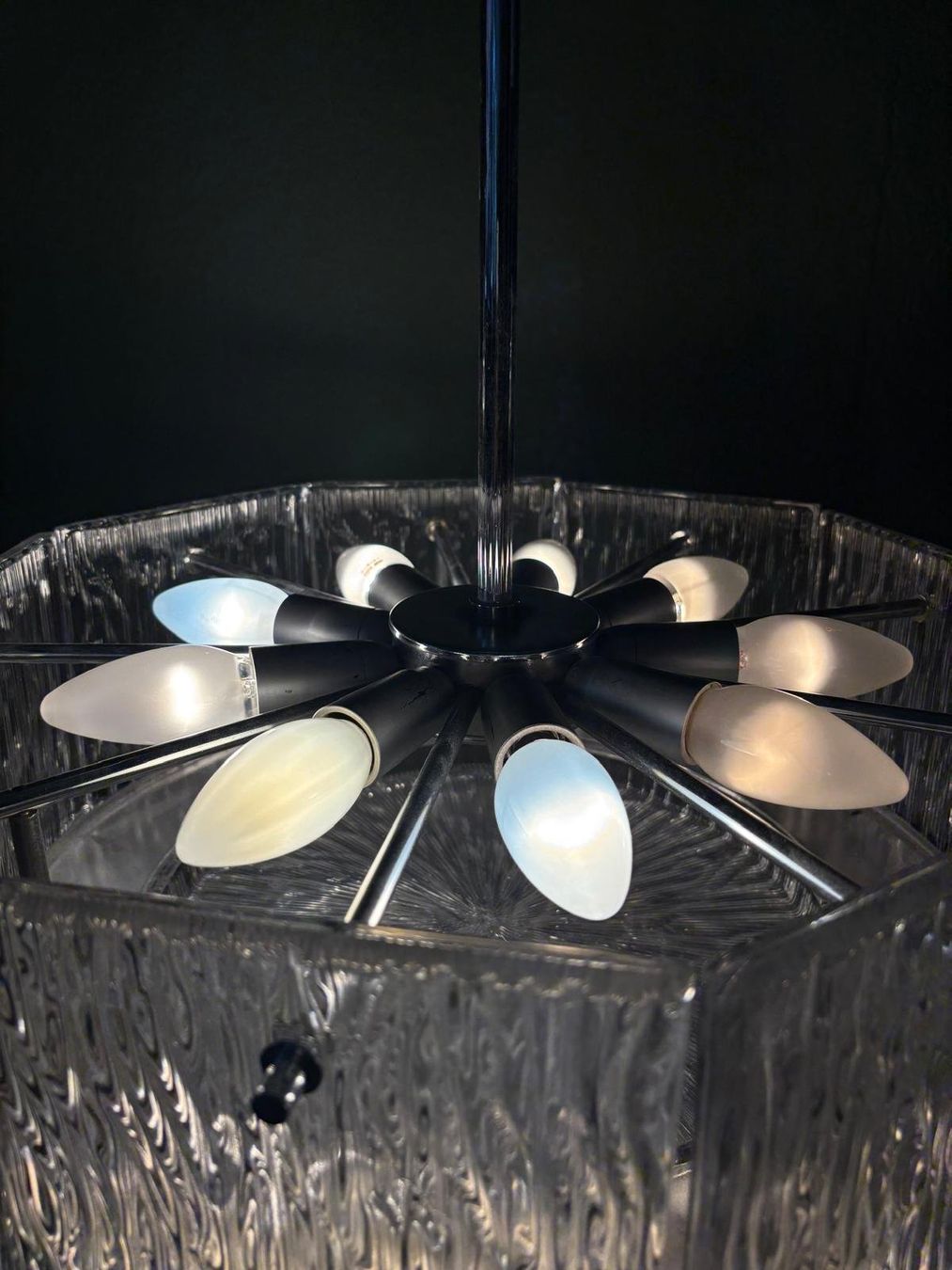 Kronleuchter & Deckenlampen: Deckenlampe Eisglas 60er Jahre Design – Gebraucht aus Riehen von twentymodern 6