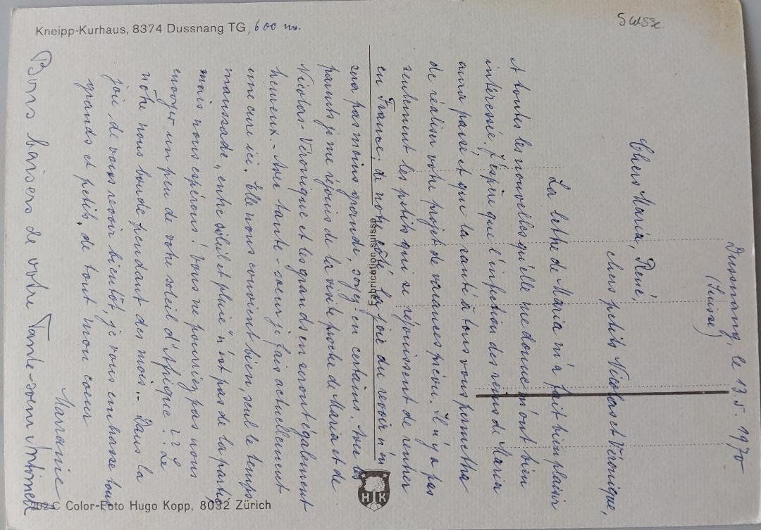 Cartoline postali: DUSSNANG (TG)  -  1970 – Usato da Delémont venduto da Domdom1 1