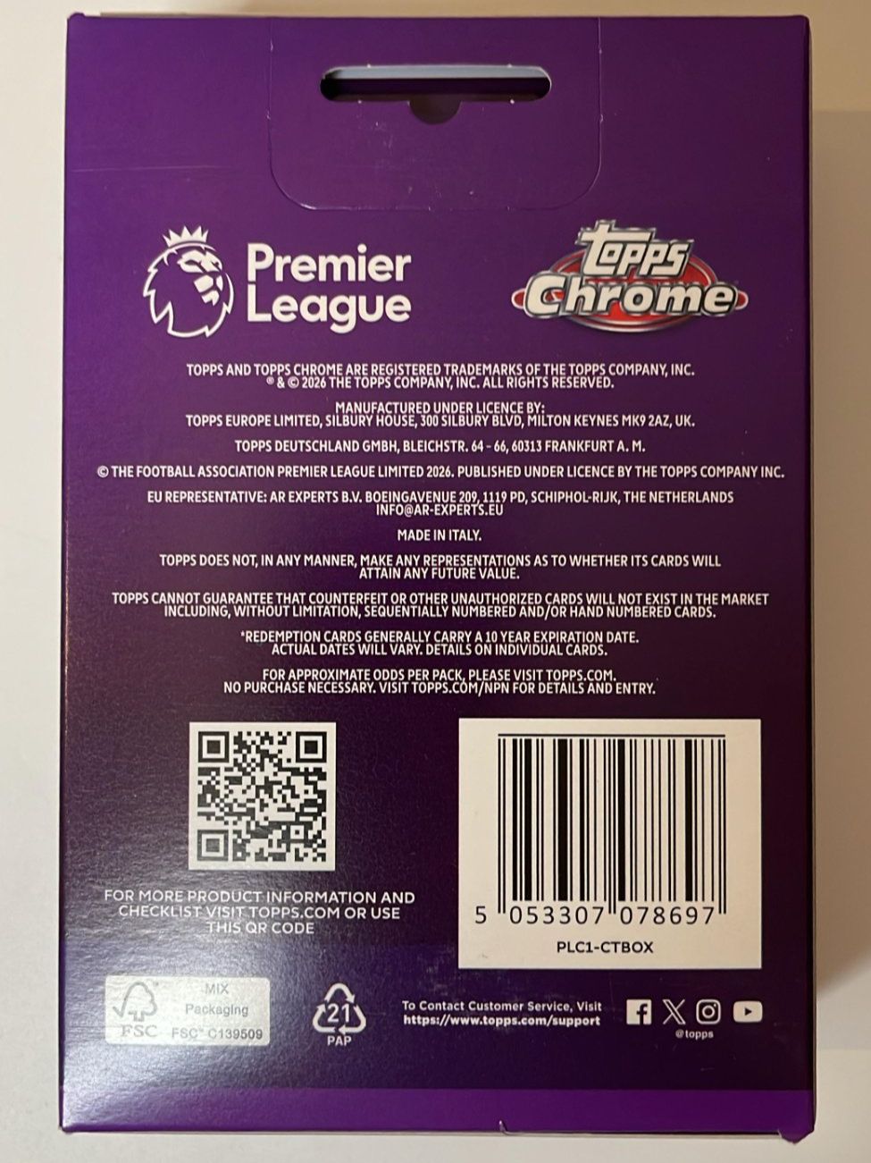 Topps Sammelbilder & Trading cards: Topps Chrom Premier League 2026 Tin – Neu und originalverpackt aus Mauren von Sammlerwerk.ch 1