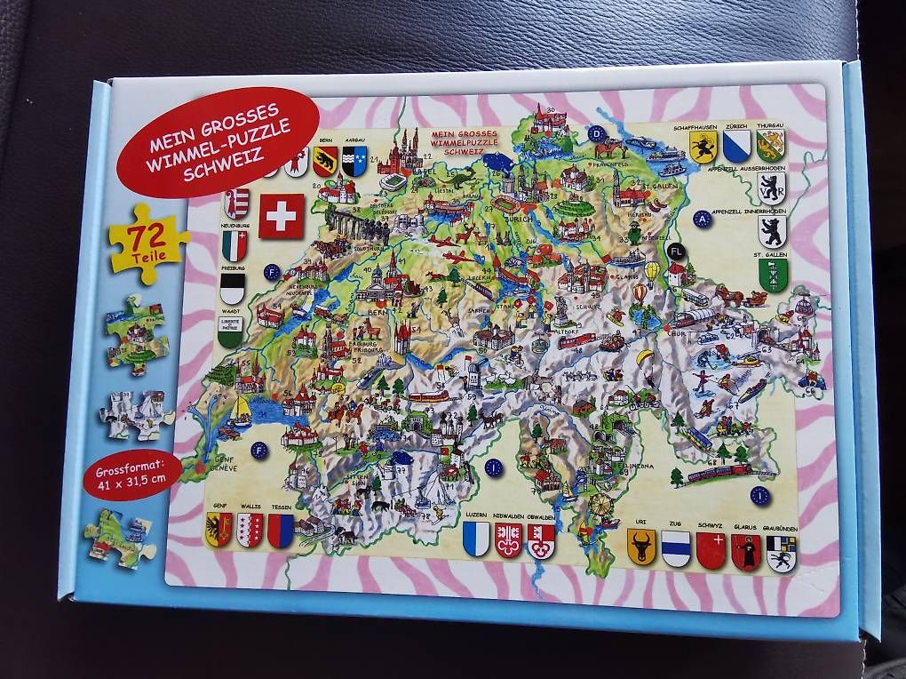 Puzzle: Wimmelpuzzle Schweiz  – Usato da Gansingen venduto da Lazaro01