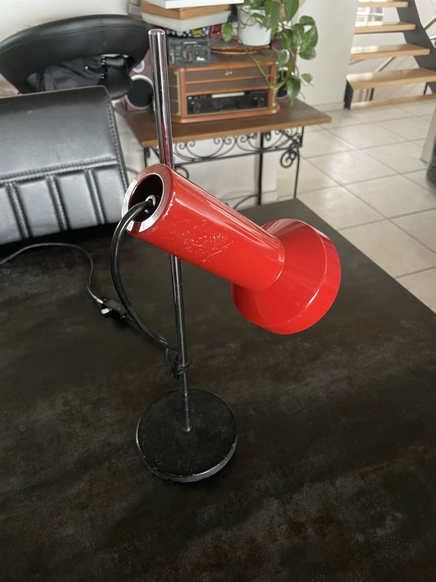Lampen: Lampe de Bureau Vintage Rouge Stralux – Gebraucht aus Vallamand von Bricbracbroc82 2