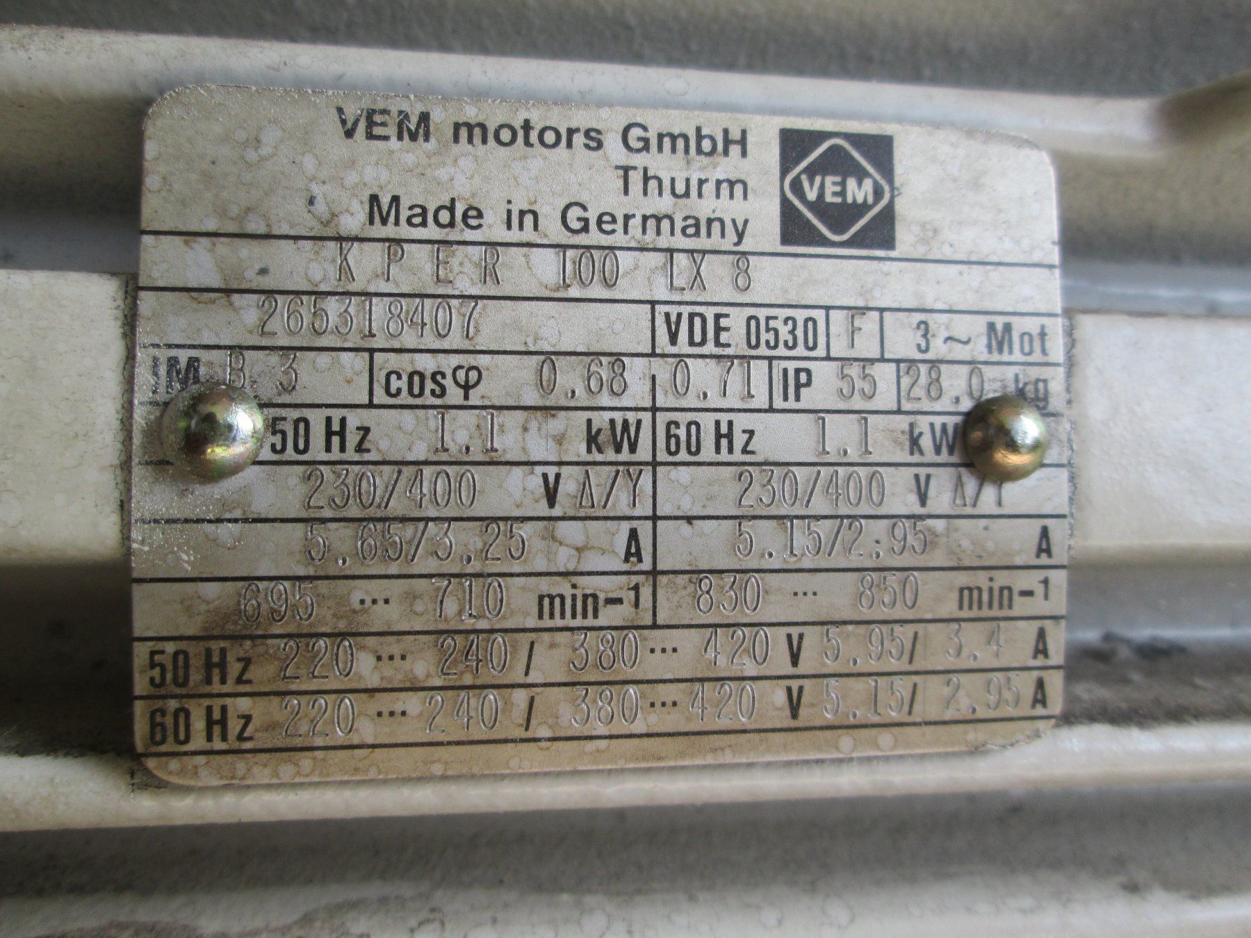 Moteurs: Elektromotor 1.1kW – D'occasion à Steffisburg par Schwabis 7