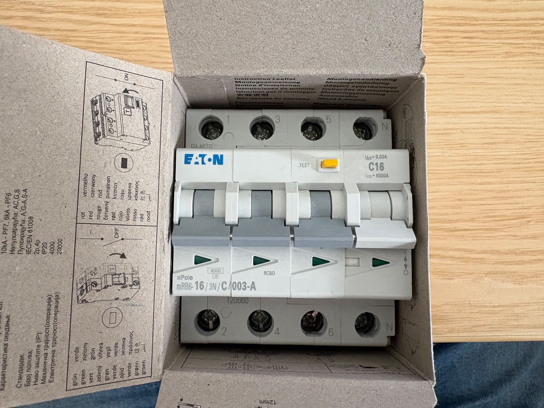 Eaton Componenti elettronici: EATON RCB Combo 16A 3p.+N 6kA C 30mA A – Nuovo e nell'imballaggio originale da Kreuzlingen venduto da Longdani 1