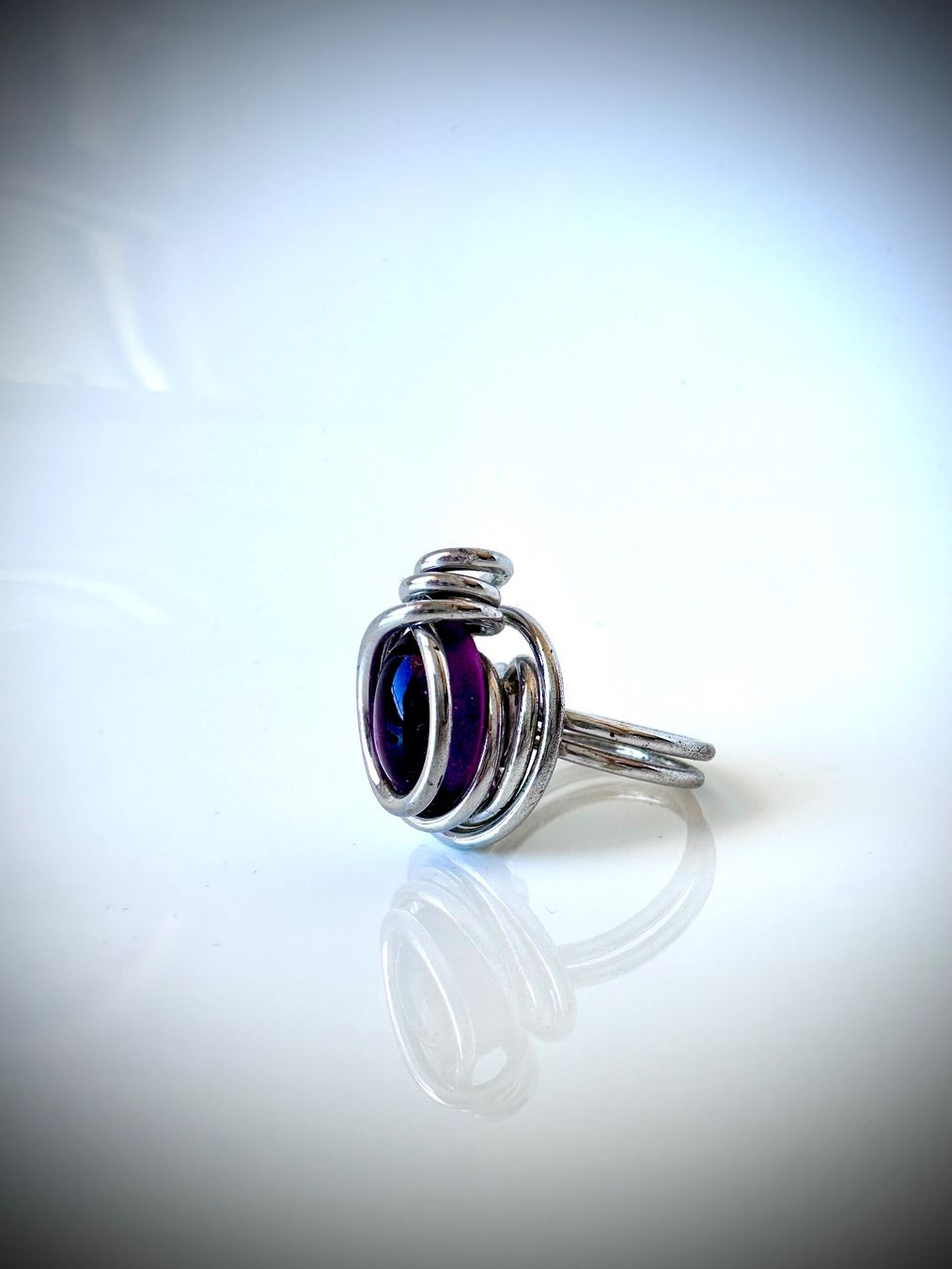 Ringe: Anello di design metallo con ametista – Gebraucht aus Agno von Saretta77 2