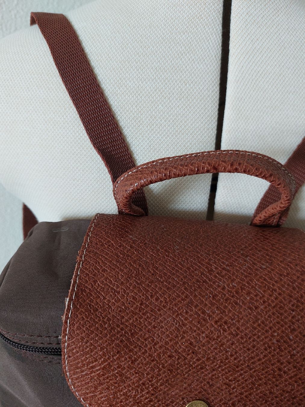 Zaini: Rucksack braun Nylon Leder – Usato da Horgen venduto da prinza 2