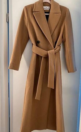 Mango Damen-Wickelmantel aus Wollmischung Gr S