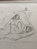 Alfred Heinrich Pellegrini( 1881-1958)Lithographie/ Akt