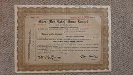 Aktie Miles (Red Lake) Mines Limited, Toronto, 1945