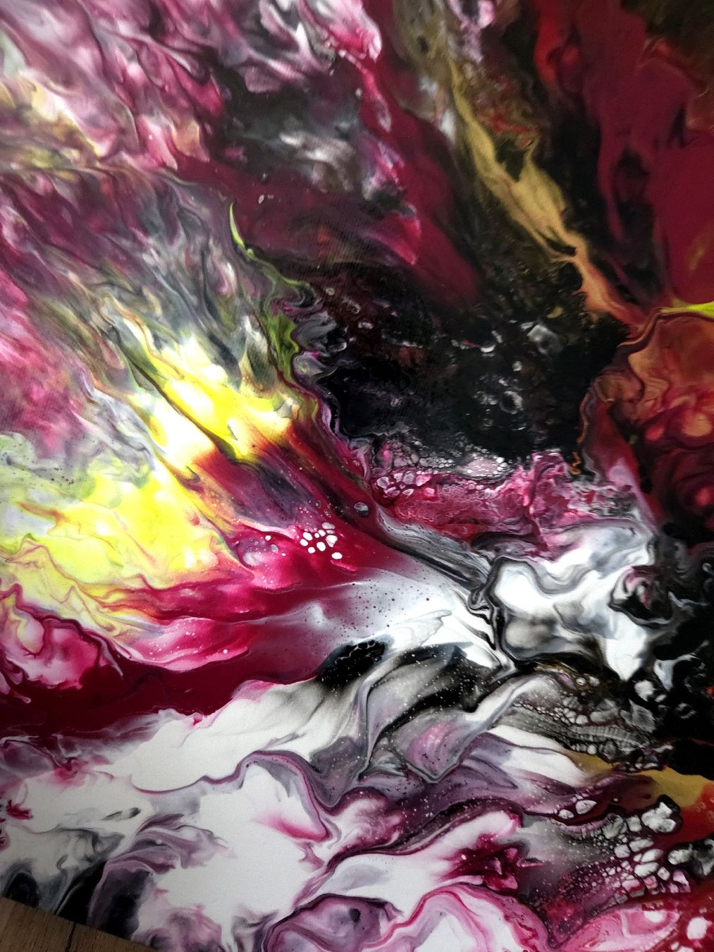 Dipinti: gemälde 50x50 abstrakt von hand gemalt – Nuovo e nell'imballaggio originale da Zürich venduto da Melossoap 2