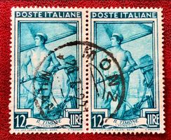 2er ITALIEN BRIEFMARKEN  GESTEMPELT Siehe Original Fotos. 