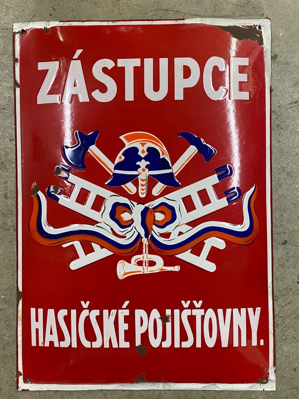 Schilder: Magnifique plaque émaillée ancienne Pompier bombée! – Gebraucht aus Cossonay-Ville von Jeromek 2