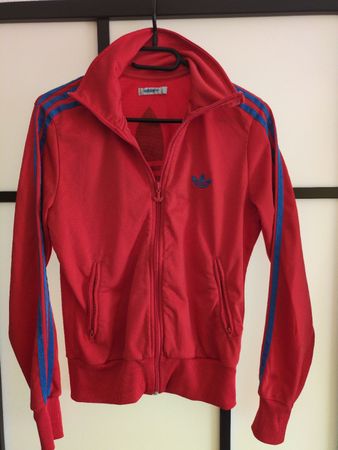 Adidas Trainingsjacke rot blau Grösse 38 guter Zustand