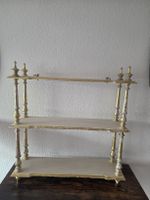 Vintage Wall Shelf with Gold Trim - Stylish Storage!