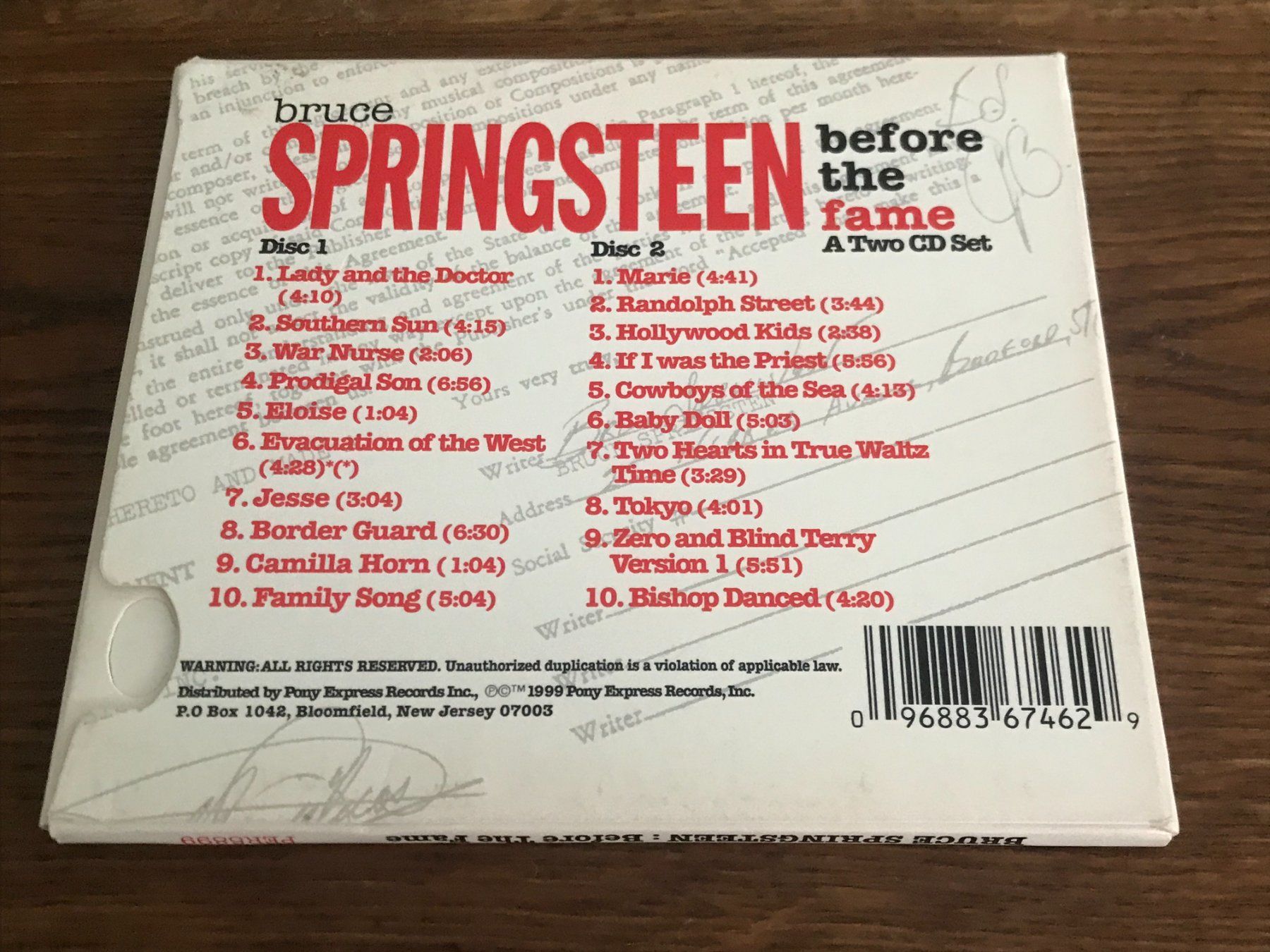 CDs: BRUCE SPRINGSTEEN - Before the Fame - 2CD – D'occasion à Buchs AG par Archie 1