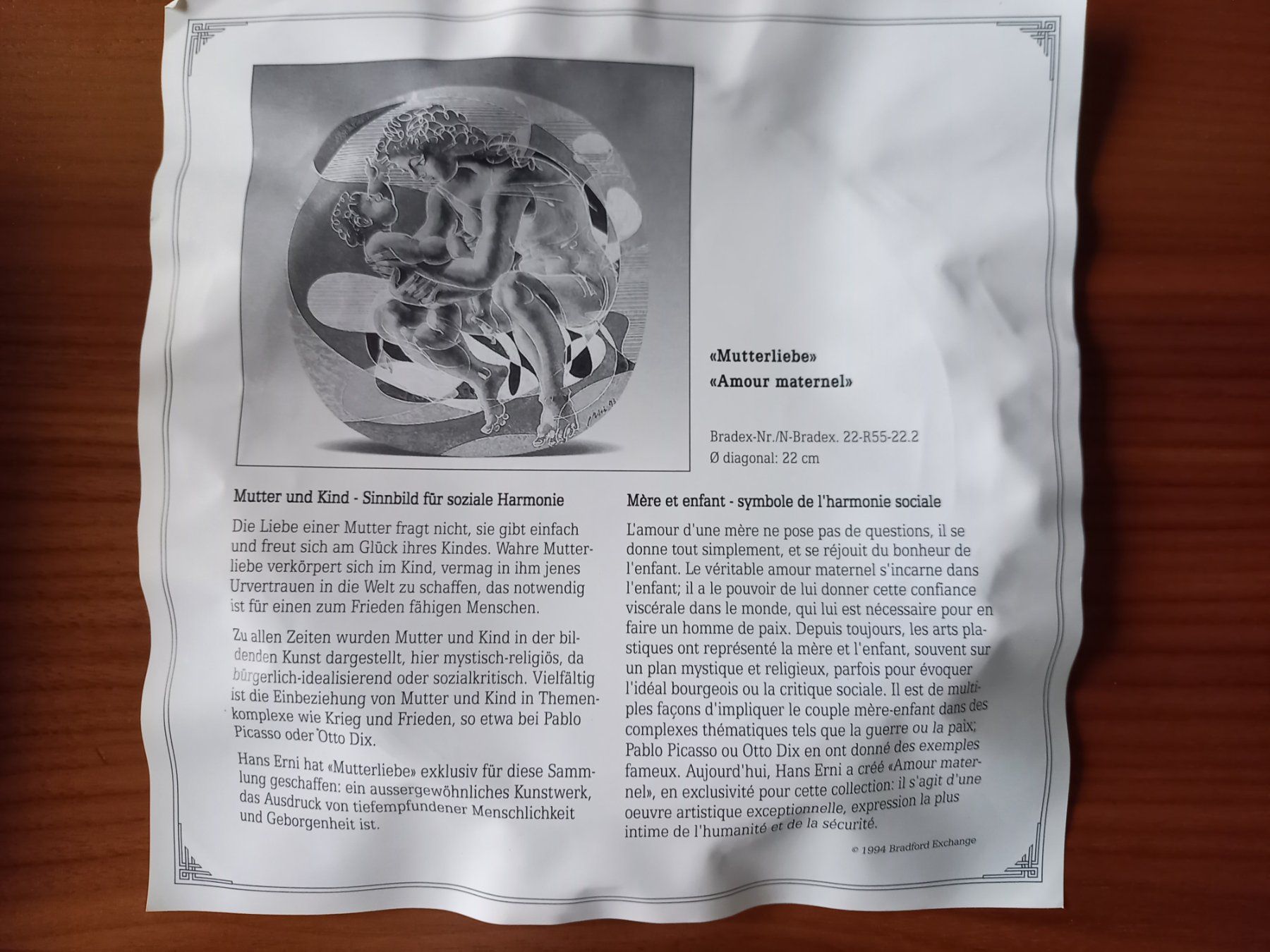 Rosenthal Piatti: Kunstteller Hans Erni – Nuovo (secondo la descrizione) da Bern venduto da Cauge 1