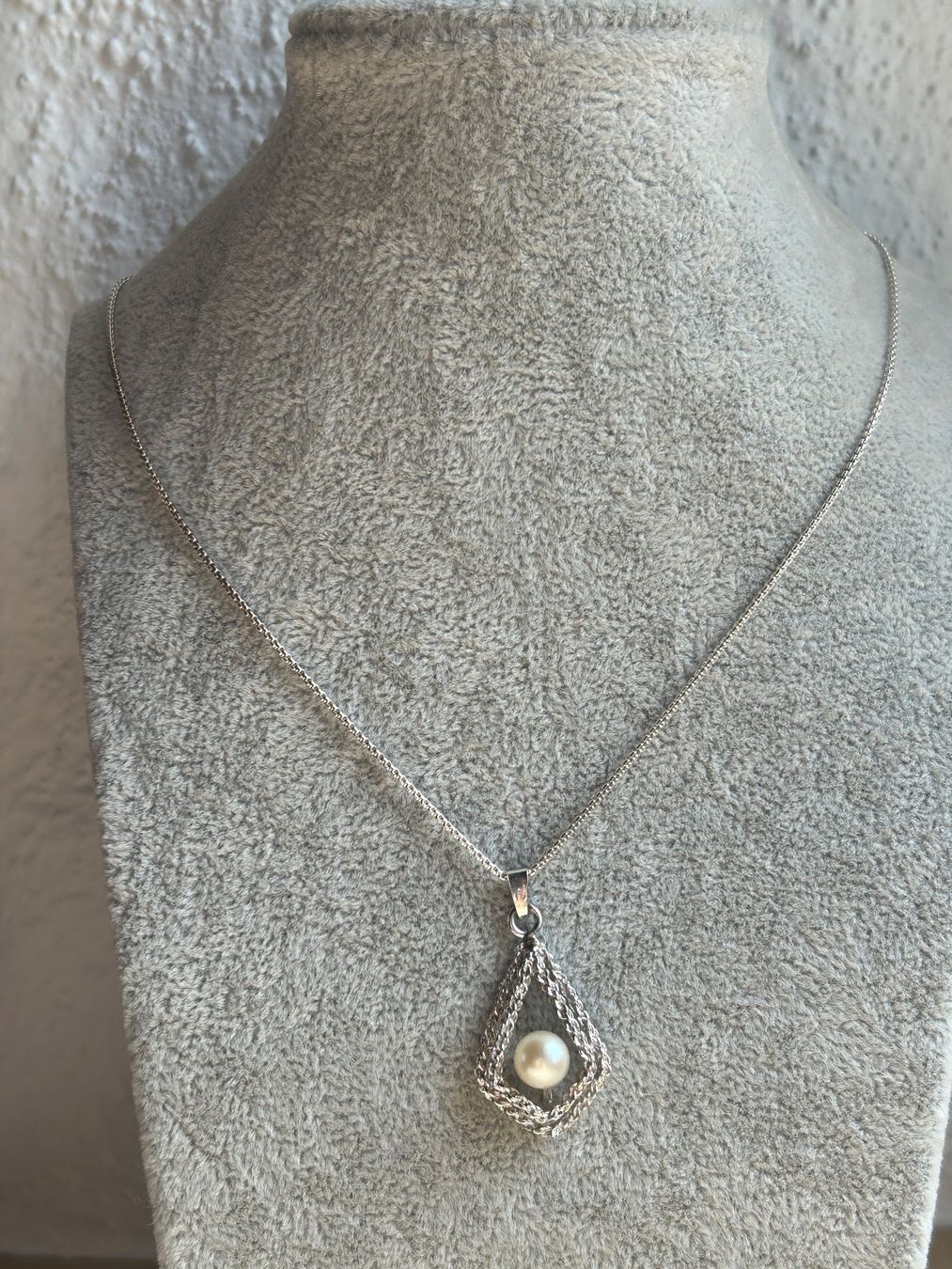 Catenine: Silberkette mit Perle, Vintage 925 – Usato da Basel venduto da bellespirit 1